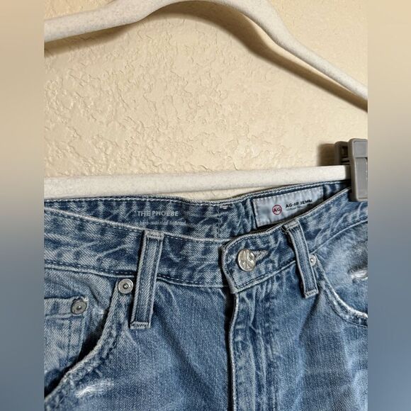 AG Phoebe Vintage High Waist Tapered Leg Jeans Size 29 Distressed Denim - Picture 4 of 7